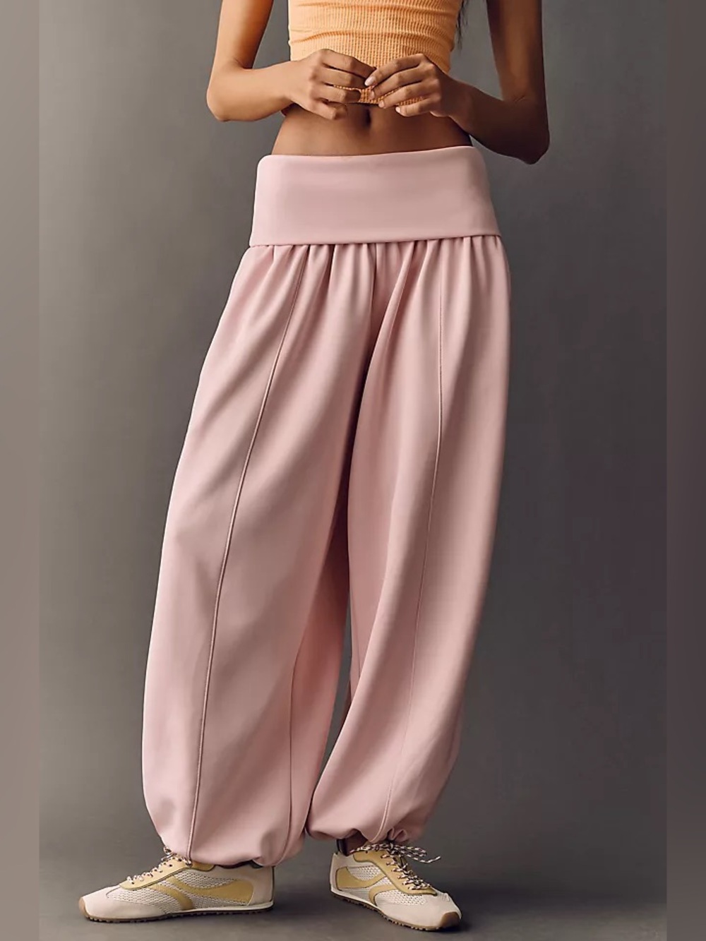 Daily Practice Foldover Balloon Pants Pink Size Small